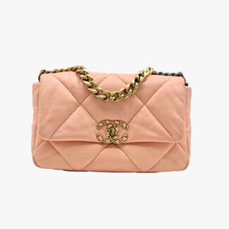 CHANEL - BORSA MODELLO 19 SMALL PELLE AGNELLO ORANGE CLAIR  - GHW