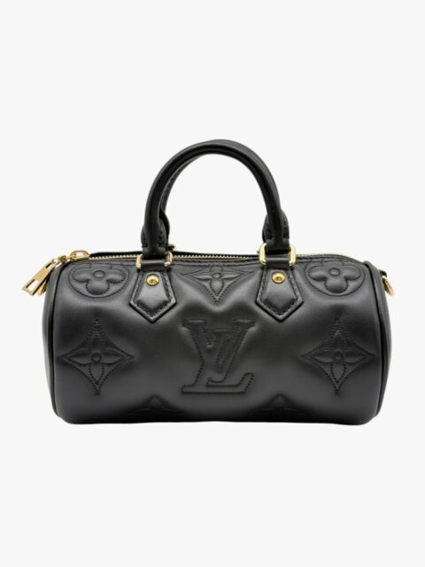 LOUIS VUITTON – BORSA PAPILLON PELLE EMPREINTE NERO – GHW