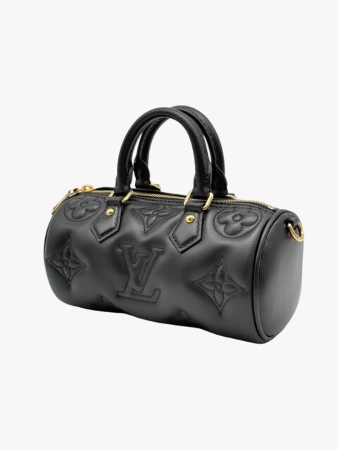 LOUIS VUITTON – BORSA PAPILLON PELLE EMPREINTE NERO – GHW