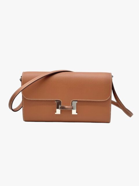 HERMÈS – PORTAFOGLIO CONSTANCE TO GO PELLE EPSOM GOLD SELLIER – PHW