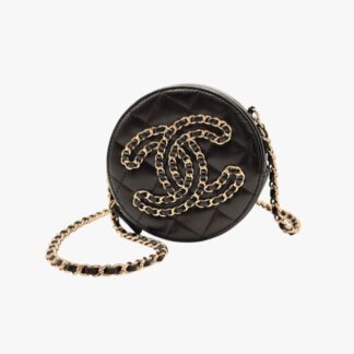 CHANEL - BORSA AROUND PELLE VITELLO NERO - GHW