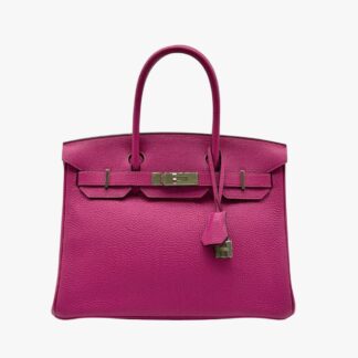 HERMÈS – BORSA BIRKIN 30 TOGO RETOURNÉ ROSE PURPLE - PHW