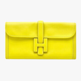 HERMÈS - CLUTCH JIGE ELAN 29 PELLE SWIFT/CHEVRE LIME